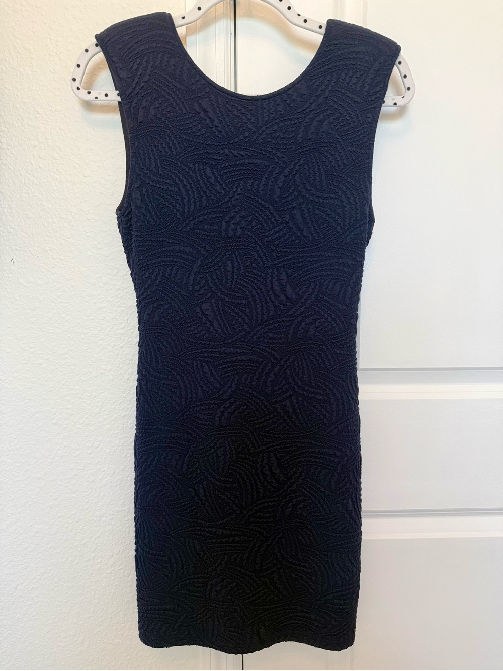 Backstage Australia Navy Textured Mini Dress with Low Scoop Back